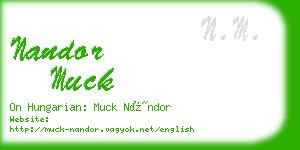 nandor muck business card